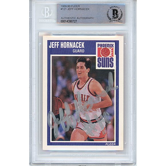 Jeff Hornacek Signed '89-90 Fleer Basketball Card Beckett Phoenix Suns Autograph - Picture 1 of 5
